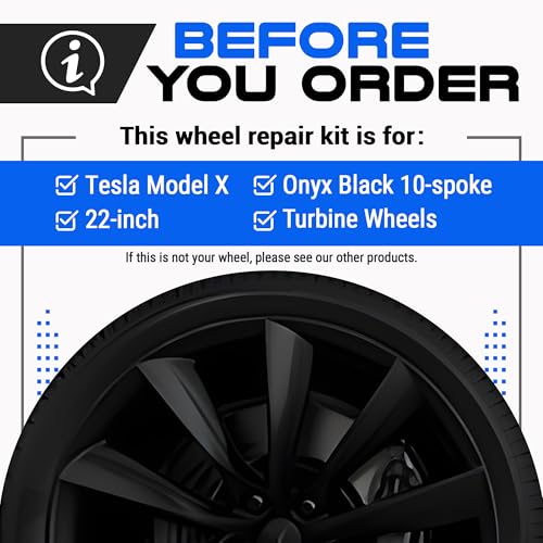 Premium Tesla Wheel Curb Rash Repair Kit for Model X 22