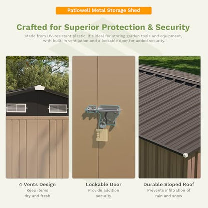 10 x 12 FT Metal Storage Shed for Outdoor