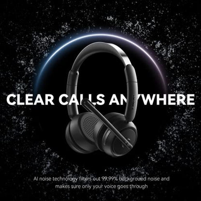 Wireless Headset with Mic for Work