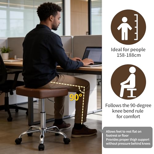 Ergonomic Desk Stool with Wheels