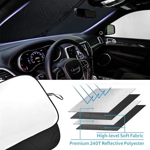 Foldable Front Windshield Sunshade fit for Jeep Grand Cherokee 2014