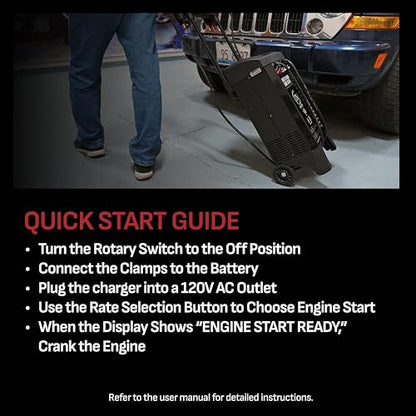 Wheeled 6A Car Battery Charger & Maintainer