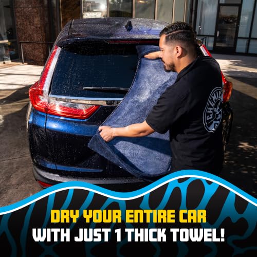 Twisted Loop Microfiber Car Drying Towel with Hand Pockets