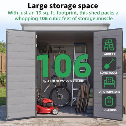 4'x6' Resin Outdoor Storage Shed