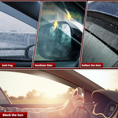 4PCS in Channel Window Visors Rain Guards 4pcs Fit for GMC Acadia 2017