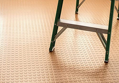 Large Coin Pattern Vinyl Garage Floor Protector Mat