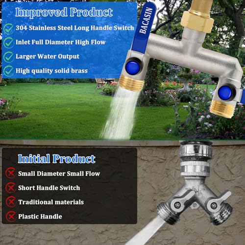 Brass Garden Hose Splitter 2