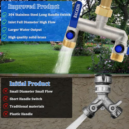 Brass Garden Hose Splitter 2