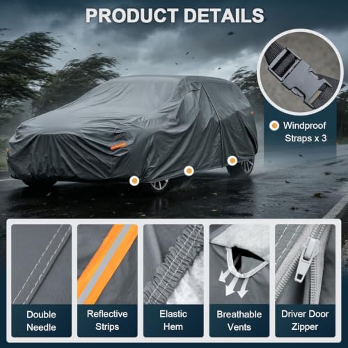 16 Layers Minivan Car Cover Waterproof All Weather Heavy Duty