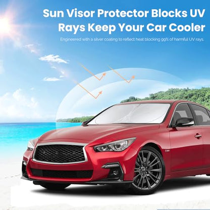 Custom Fit Infiniti Q50 Windshield Sunshade for 2014