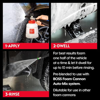 BOSS Foaming Surface Wash for Car Cleaning and Detailing (128 Fl Oz)