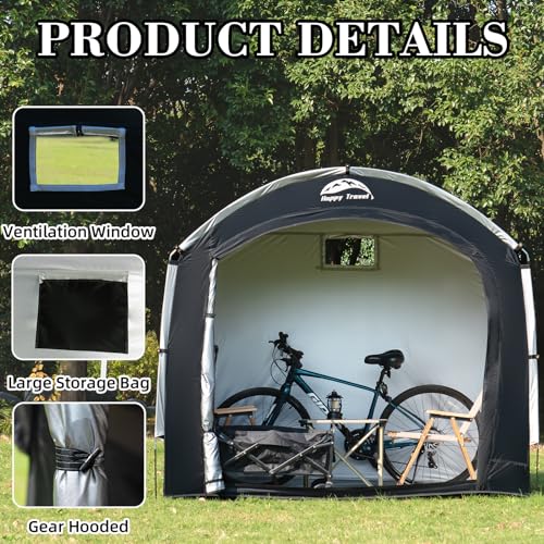 Outdoor Waterproof Bike Storage Tent Shed for 2
