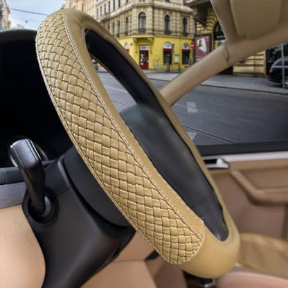 car Steering Wheel Cover Faux Leather Massage Universal fit 3D Honeycomb Hole Anti