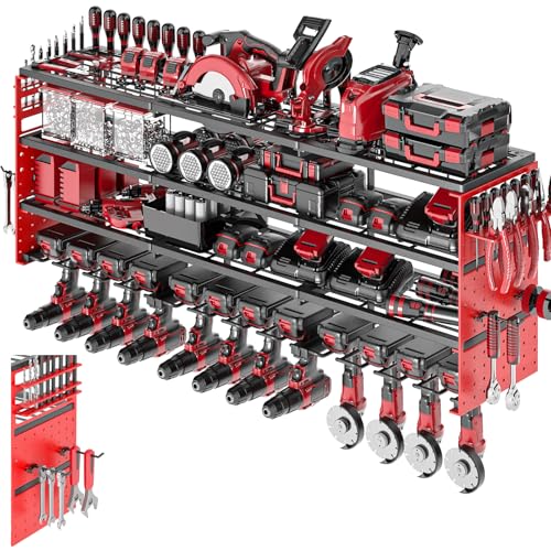 52" Metal Power Tool Organizer Wall Mount