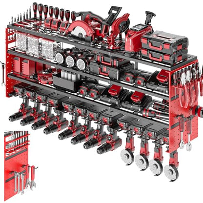 52" Metal Power Tool Organizer Wall Mount