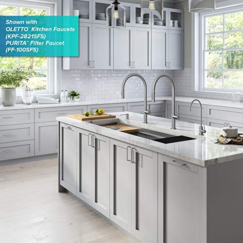 Stainless Steel 57 in Undermount Kitchen Sink KWU210