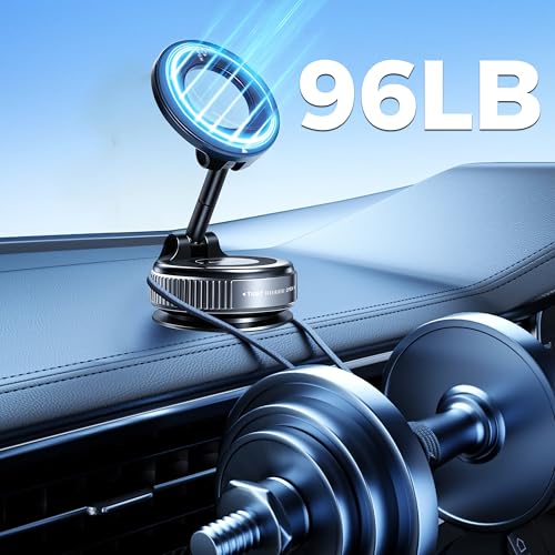 Vacuum Magnetic Phone Holder for Car 360° Adjustable Magsafe Car Mount