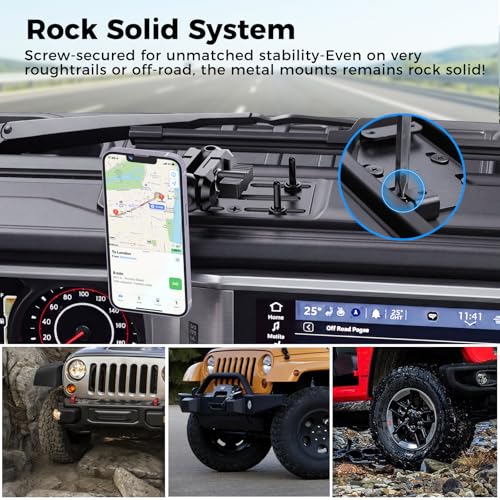 Metal Phone Mount for Jeep Wrangler JL JLU &Gladiator JT 2024