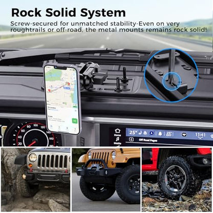 Metal Phone Mount for Jeep Wrangler JL JLU &Gladiator JT 2024