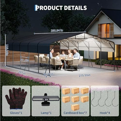 20x25FT Metal Carport w