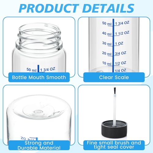 60 Pcs Touch up Paint Bottle with Brush Mixing Ball (60 Count)