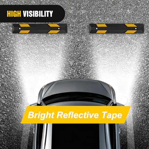 36 Inch Parking Curb with Reflective Strips