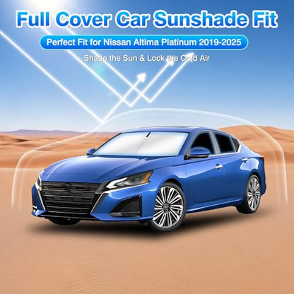 Windshield Sun Shade for Nissan Altima Platinum 2019 (6 Count)