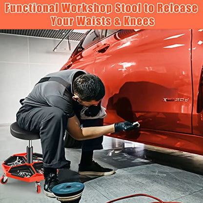 Adjustable Mechanic Rolling Stool