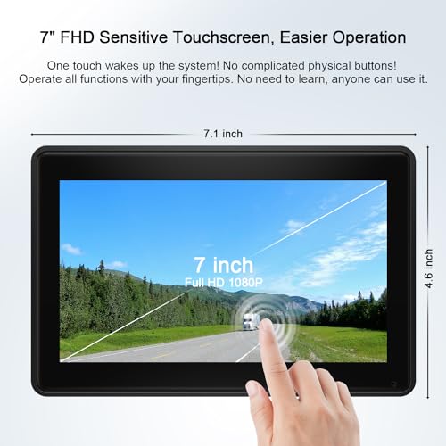 7" HD 1080P Magnetic Solar Wireless Backup Camera 1 Min DIY Install
