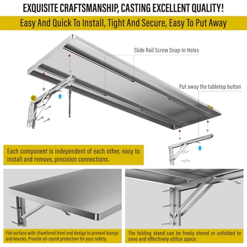 1.3x4ft Adjustable Rail Type Folding Storage Rack Shelf