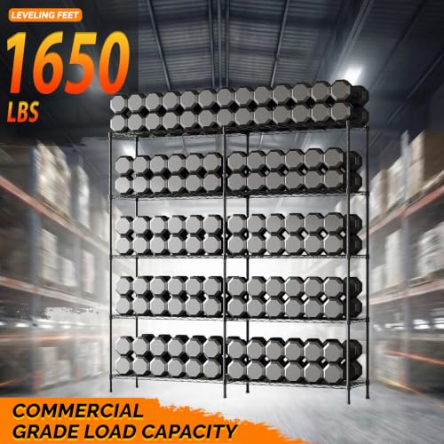 70" W Storage Shelves 1600LBS Heavy Duty Metal Shelving