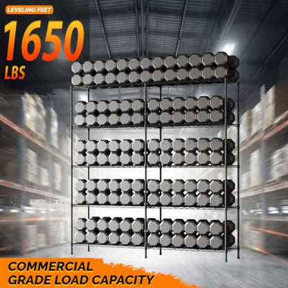 70" W Storage Shelves 1600LBS Heavy Duty Metal Shelving