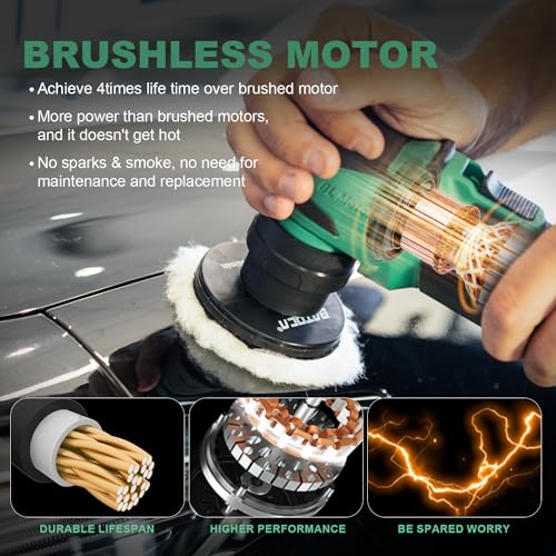 S4 Brushless RO&DA Car Buffer Polisher Headlight Restoration Pro Kit