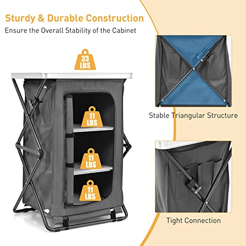 Folding Camping Storage Cabinet