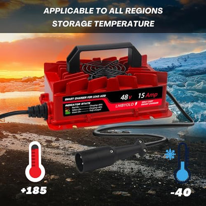 48V Golf Carts Battery Charger for 15 AMP EZGO RXV & TXT