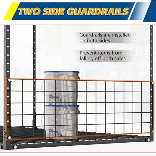 Garage Ceiling Storage Racks with Side Panels