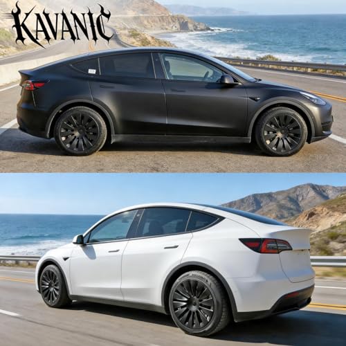 4PCS Wheel Covers Fits for Tesla Model Y Hubcap 19 Inch 2020 (4 Count)