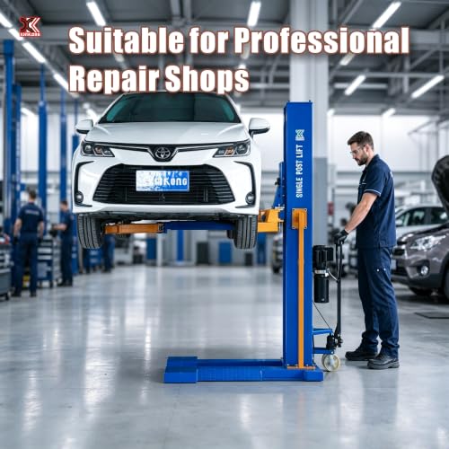 Mobile Car Lifts 6200 lb Capacity Single Post Lift M6200 110V