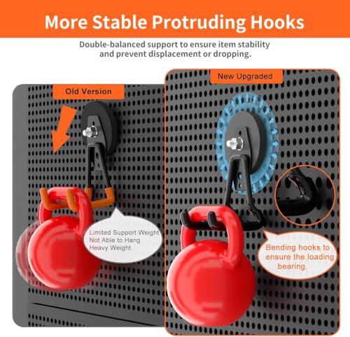Strong Magnetic Hooks Heavy Duty Upgraded Large Magnetic Garage Hook (3 Count)