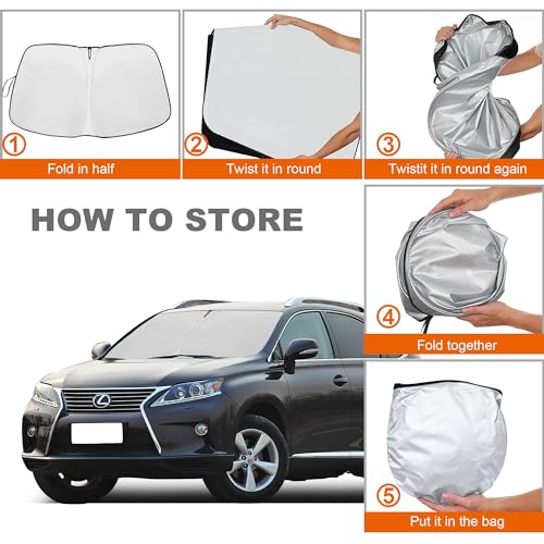 Foldable Front Windshield Sunshade fit for Lexus RX 2010