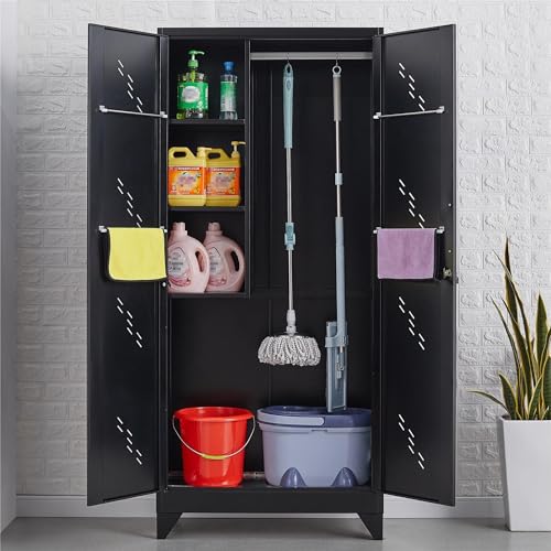 75" Metal Storage Cabinet with Lock