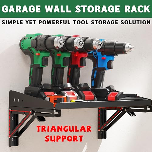 Garage Folding Storage Rack Shelves (2 Count)