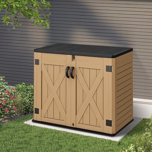 Outdoor Resin Storage Sheds with X