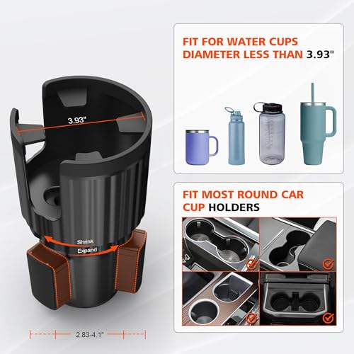 2 Pack Newlest 2 in 1 Phone Mount for Car Cup Holder with Adjustable Base