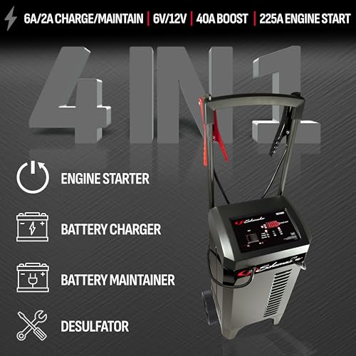 Wheeled 6A Car Battery Charger & Maintainer