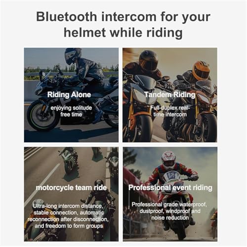 Mesh 3.0 Motorcycle Bluetooth Headset (2 Count)