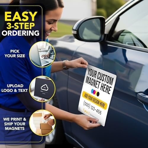 Custom Car Magnet 18x18 Inch 30 Mil 2 Pack (2 Count)