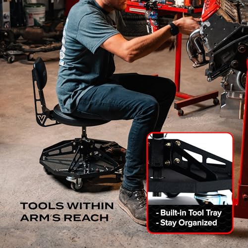 Vyper Robust Steel Sport Shop Chair for Mechanics
