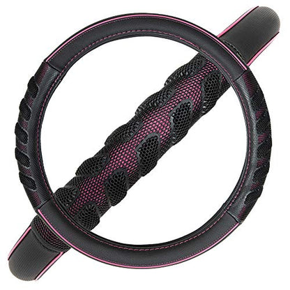 car Steering Wheel Cover Faux Leather Massage Universal fit 3D Honeycomb Hole Anti