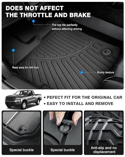 Floor Mats for 2022 2023 2024 2025 Nissan Frontier